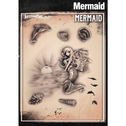 Pochoir Tattoo Pro - Stencils Mermaid's Cove Sirne