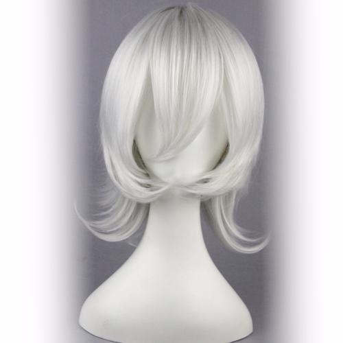 perruque cheveux long blanc