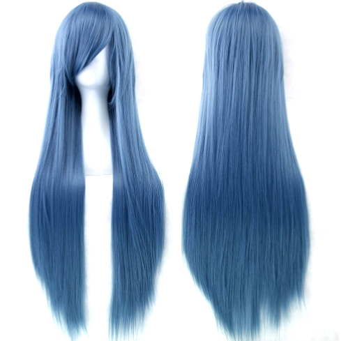 perruque bleu clair