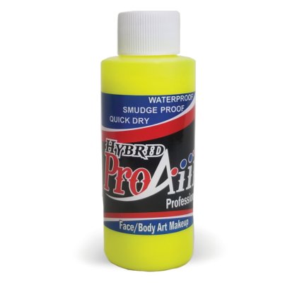 Fard fluide Waterproof FLUO pour aérographe ProAiir HYBRID 2oz (60 ml) - Flo Yellow