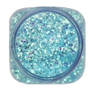 Paillettes paisses de maquillage 1mm 100g Bleu Ciel Hologramme