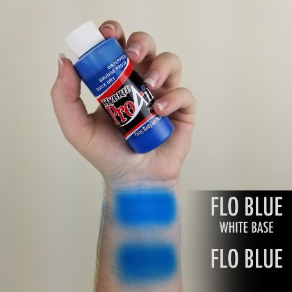 Fard fluide Waterproof FLUO pour aérographe ProAiir HYBRID 2oz (60 ml) - Flo Blue