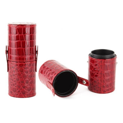 Pot  Pinceaux de Luxe (grand modle) - Croco Rouge