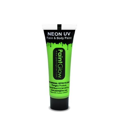 NEON UV Face and Body Paint Brush 10ml Fard Fluorescent LIME GREEN