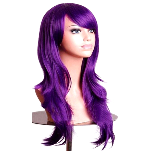 Perruque Violette cheveux longs et dégradés 70 cm