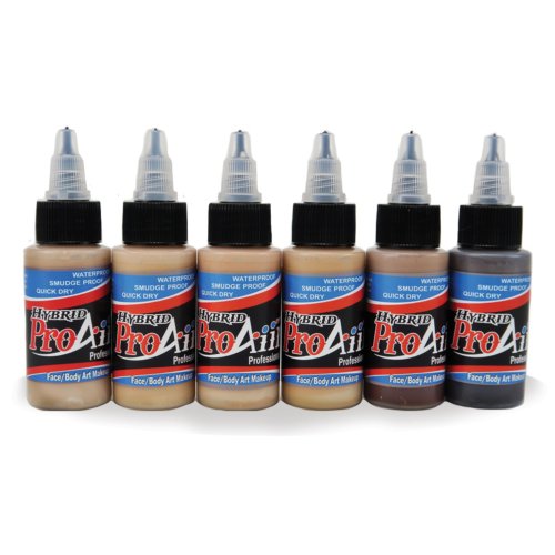 Kit de 6 SKIIN TONES pour aérographe ProAiir HYBRID - Fond de Teint (flacons de 30ml chacun)