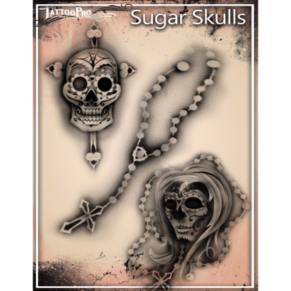 Pochoir Tattoo Pro - Stencils Sugar Skulls