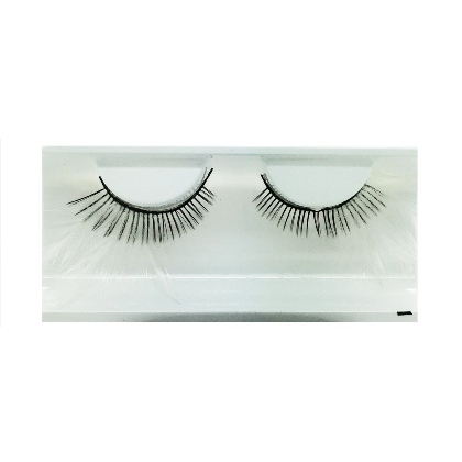 Faux Cils Plumes noir et blanc n°069