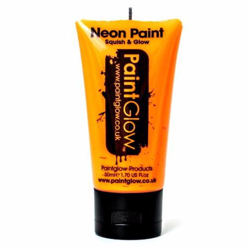 UV Face and Body Paint 50ml - Fard Fluorescent - ORANGE