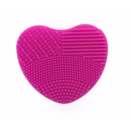 Pice en silicone texture pour nettoyer les pinceaux - Coeur Rose