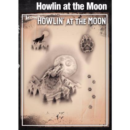 Pochoir Tattoo Pro - Stencils Howlin at the Moon Loup