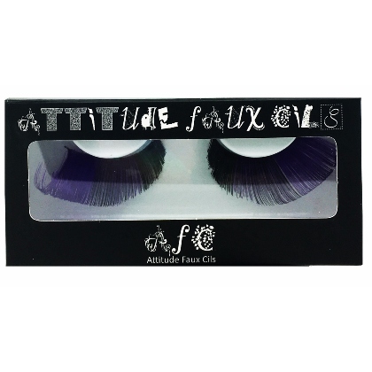 Faux Cils Colorés violet et noir n°005