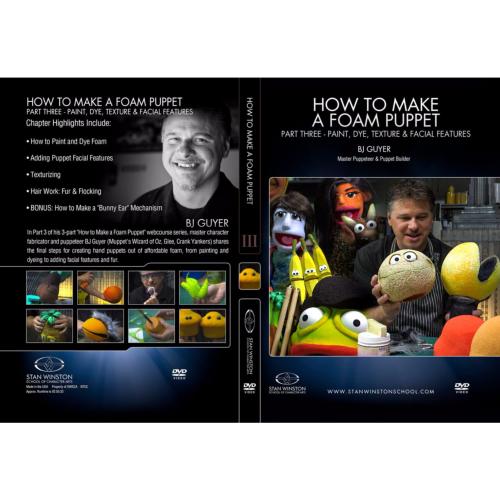 DVD BJ Guyer : How to Make a Foam Puppet Part 3 - Paint, Dye, Texture & Facial Features