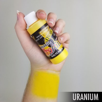 Fard fluide Waterproof FLUO pour aérographe ProAiir HYBRID 2oz (60 ml) - Uranium Yellow