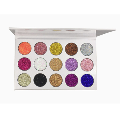 Palette de 15 Fards à Paupières Paillettes 120g