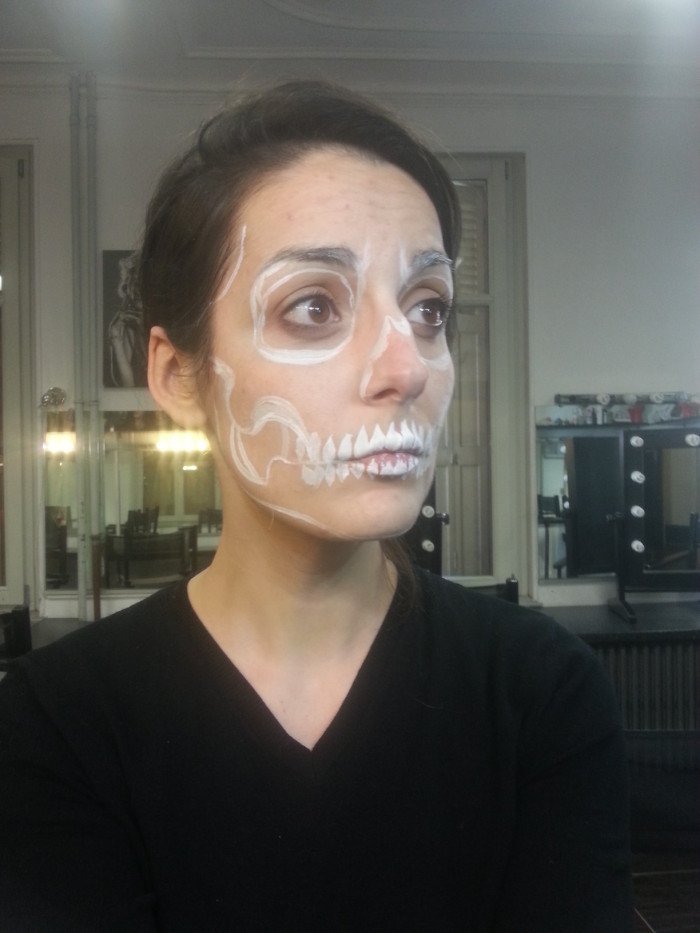 maquillage halloween squelette - tutoriel