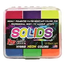 Palette de 6 Fards  Alcool NEON 42g + Liquide d'activation