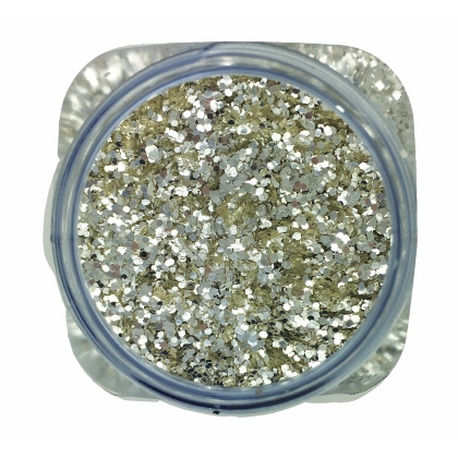 Paillettes paisses de maquillage 1mm 100g Argent