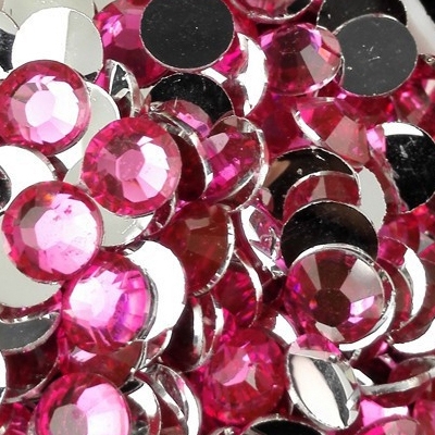Strass 6mm - 1000 pièces - Multiple Facets Rose