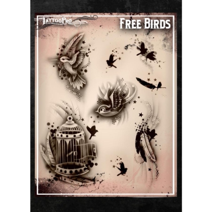 Pochoir Tattoo Pro - Stencils Free Birds Oiseaux