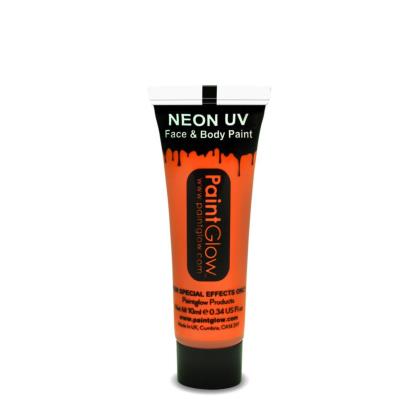 NEON UV Face and Body Paint Brush 10ml Fard Fluorescent ORANGE