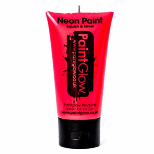 UV Face and Body Paint 50ml - Fard Fluorescent - RED