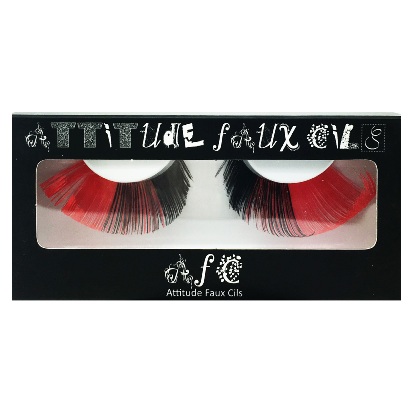 Faux Cils Colorés rouge et noir n°012b