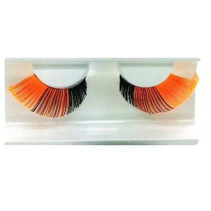 Faux Cils Colorés orange et noir n°027