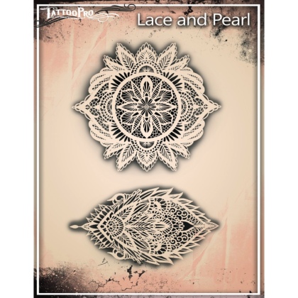 Pochoir Tattoo Pro - Stencils Lace & Pearls Dentelles