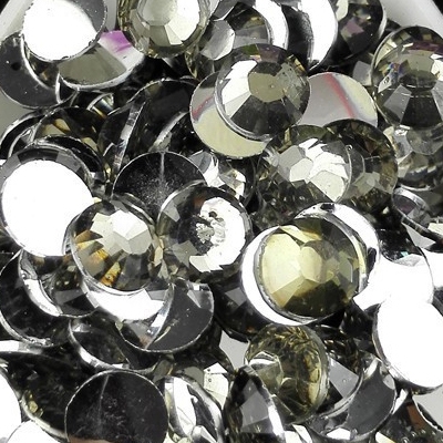 Strass 6mm - 1000 pièces - Multiple Facets Gris Transparent