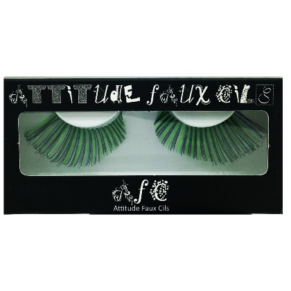 Faux Cils Colorés vert et bleu n°010