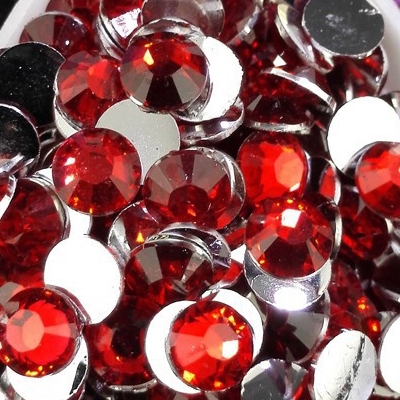 Strass 6mm - 1000 pièces - Multiple Facets Red