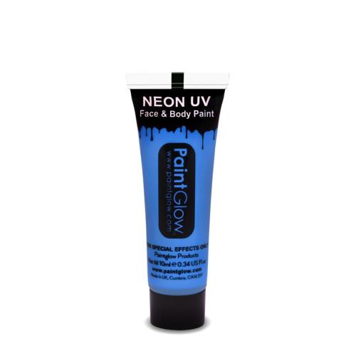NEON UV Face and Body Paint Brush 10ml Fard Fluorescent BLUE