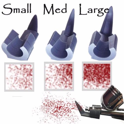 Airbrush Stipple Tips Lot de 3 Embouts de projections pour aérographe