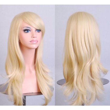 Perruque Blond Naturel cheveux longs et raides 70 cm