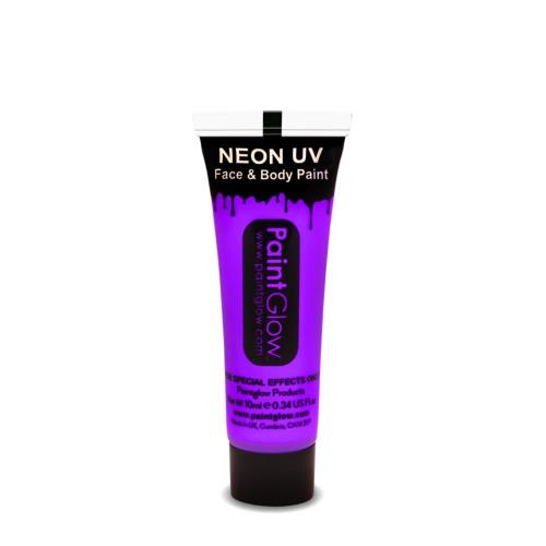 NEON UV Face and Body Paint Brush 10ml Fard Fluorescent PURPLE