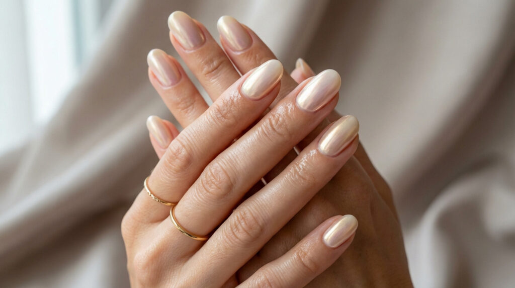 Adopter les ongles perle pour une manucure nacrée et chic