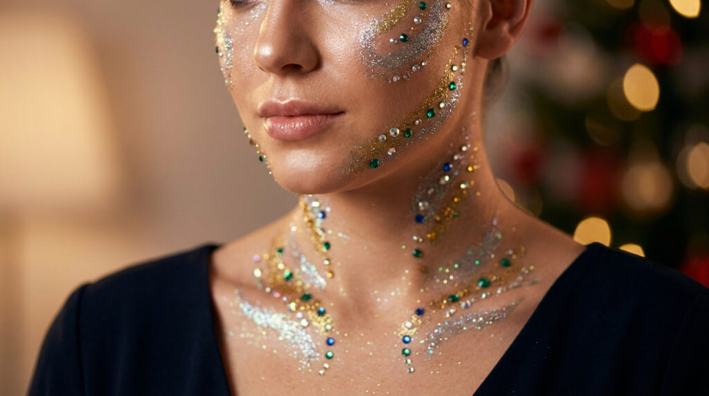 Réussir son maquillage paillettes strass pour briller
